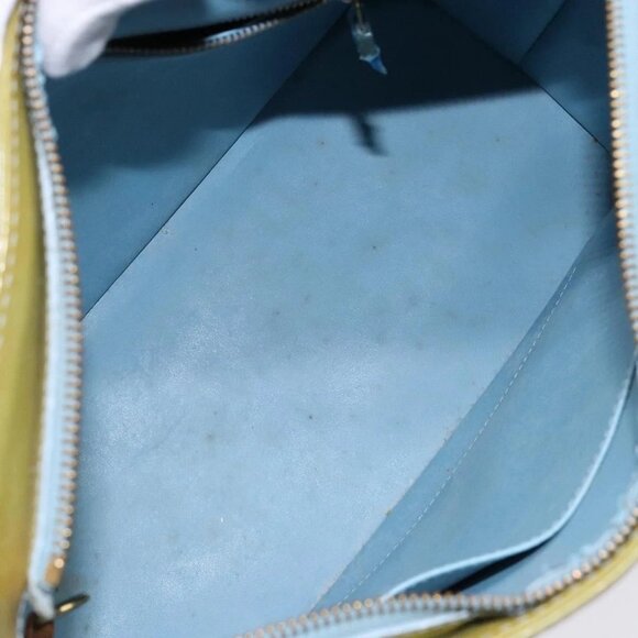 LOUIS VUITTON Monogram Vernis Houston Hand Bag Baby Blue M91005 LV Auth 141488 - Picture 11 of 16